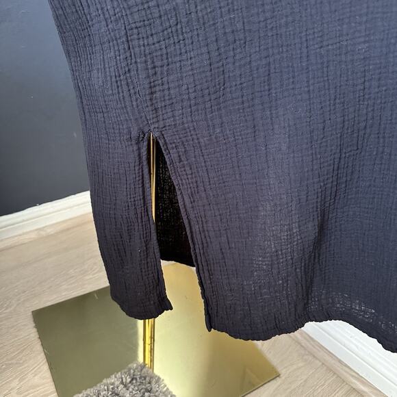 It Is Well Mandarin Gauze Dress Organic Cotton Made In California - Picture 8 of 16